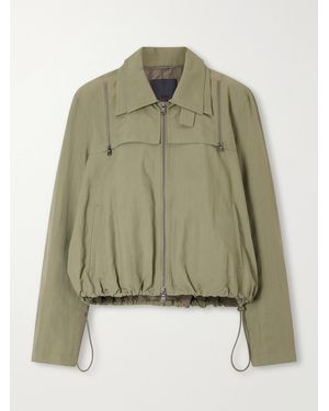 Tibi Cropped Shell Jacket - Green