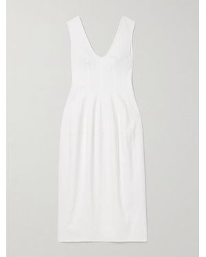 Another Tomorrow Organic Hemp-Blend Midi Dress - White