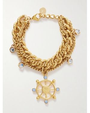 Rabanne Bracelet En Métal Et Cristaux - Métallisé