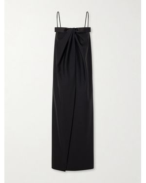 Givenchy Bow-Detailed Wool And Mohair-Blend Maxi Dress - Black