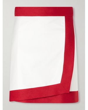 LIBEROWE Woven Mini Wrap Skirt - Red