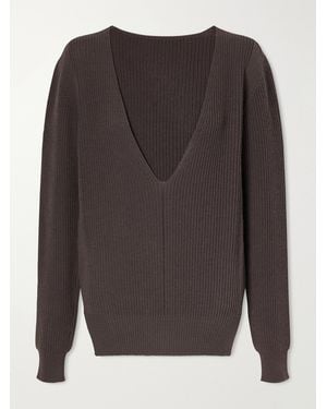 Rick Owens Cable-Knit Wool Jumper - Grey