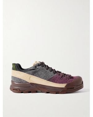 Salomon X-Alp Sneakers Aus Gebürstetem Veloursleder Mit Gummi- Und Mesh-Besätzen - Braun