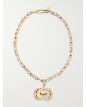 La DoubleJ Aura-Plated Necklace - Natural