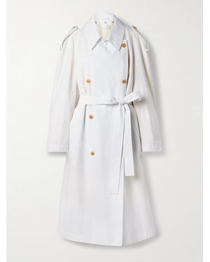 The Row Denver Doppelreihiger Trenchcoat Aus Baumwollpopeline - Weiß