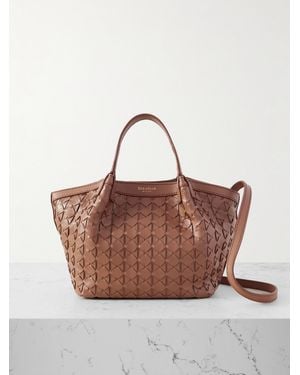 Serapian Secret Mini Woven Leather Shoulder Bag - Brown