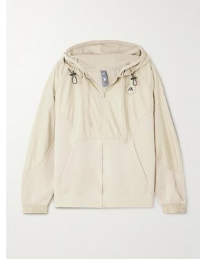 adidas By Stella McCartney Kapuzenjacke Aus Jersey Aus Einer Biobaumwollmischung Und Shell Mit Print - Natur