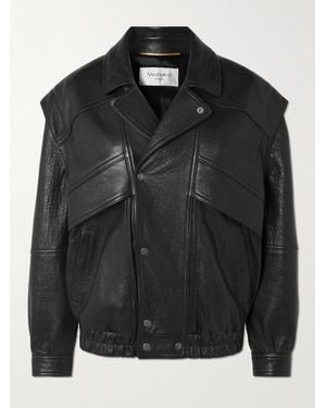 Saint Laurent Veste En Cuir - Noir