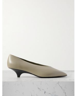 Loro Piana Rebecca Leather Court Shoes - Green