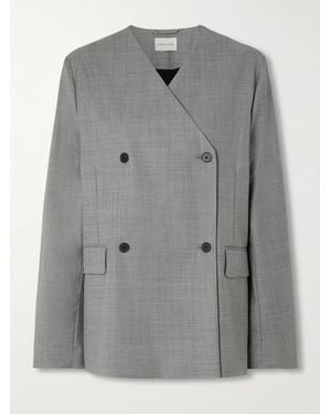 Loulou de Saison Altair Doppelreihiger Blazer Aus Woll-Twill - Grau