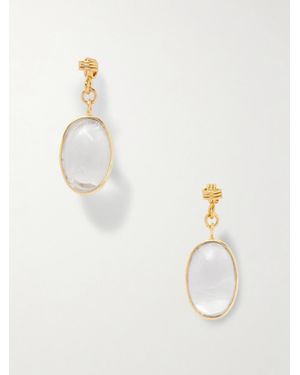 Tohum Design Lumia-Plated Crystal Earrings - White