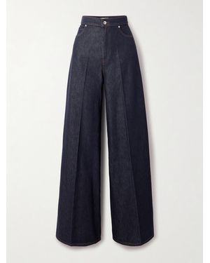 Max Mara Carmine High-Rise Wide-Leg Jeans - Blue