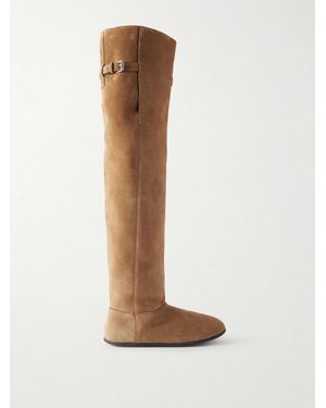 Christen Santiago Leather Knee Boots - White