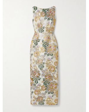 Carolina Herrera Robe Du Soir En Brocart Métallisé