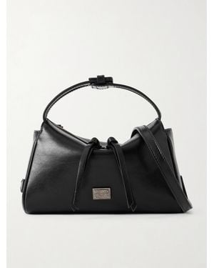 Dolce & Gabbana Vittoria Leather Shoulder Bag - Black