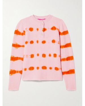 The Elder Statesman Pull En Cachemire Brossé Tie & Dye Rave - Rose