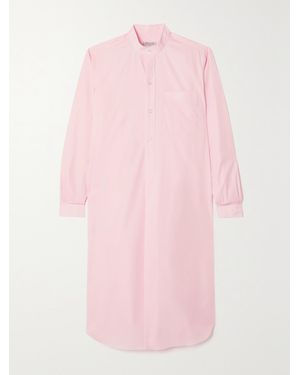 Charvet Elysee Oversized Cotton-Poplin Nightdress - Pink
