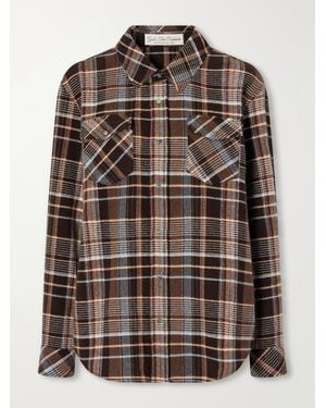 God's True Cashmere Wilderness Checked Cashmere Shirt - Brown