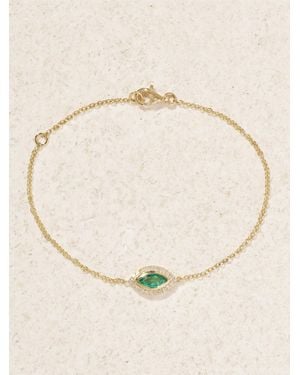 SHAY Evil Eye 18-Karat, Emerald And Diamond Bracelet - Natural