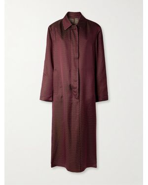 Dries Van Noten Raltonas Satin-Jacquard Coat - Red
