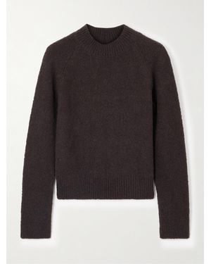 Dries Van Noten Pull En Alpaga Mélangé - Noir