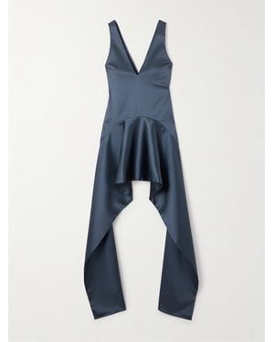JW Anderson Kleid Aus Satin Mit Falten - Blau