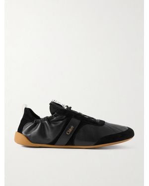 Chloé Kick Sneakers Aus Veloursleder Und Leder - Schwarz
