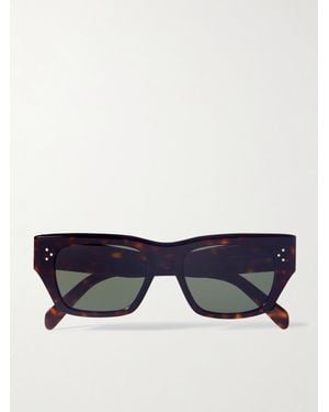 Celine Sonnenbrille Mit Eckigem Rahmen Aus Azetat - Braun