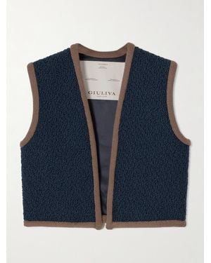 Giuliva Heritage Lia Weste Aus Bouclé Aus Einer Wollmischung - Blau