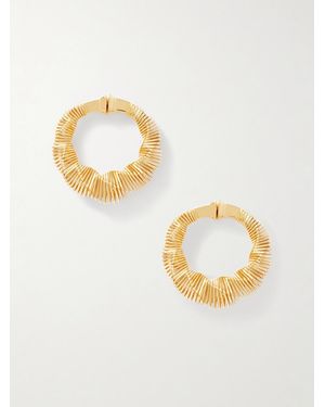 Alaïa Tone Hoop Earrings - Metallic