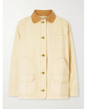 Doen Pascual Corduroy-Trimmed Cotton-Canvas Jacket - Natural