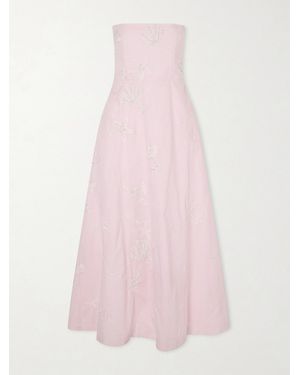 BERNADETTE Odette Cotton Embroidered Dress - Pink