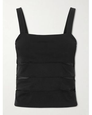 Eres Morgan Mesh-Paneled Stretch-Jersey Tank - Black