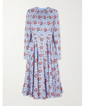 Dolce & Gabbana Multicolor Cotton Casual Dress - Blue