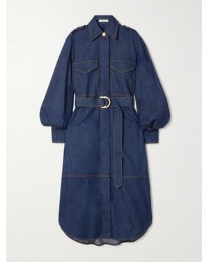 Zimmermann Denim Midi Shirt Dress - Blue