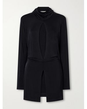 TOVE Gitta Cut-Out Jersey Blouse - Blue