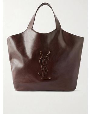 Saint Laurent Icare Maxi Suede Tote - Brown
