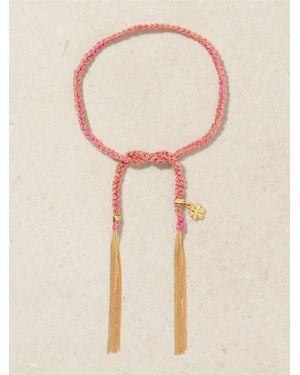 Carolina Bucci Friendship Lucky Armband Aus Seide Mit Details Aus 18 Karat - Natur