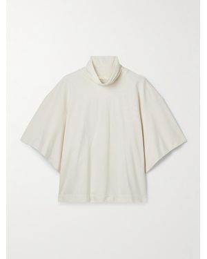 RÙADH The Orbital Organic Cotton-Jersey Turtleneck T-Shirt - White