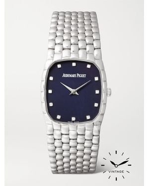 KEEPER VINTAGE Audemars Piguet Vintage 1970S Cobra Hand-Wound 26Mm 18-Karat Diamond Watch - Blue