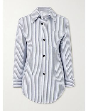 Bottega Veneta Gestreifte Jacke Aus Webstoff - Blau