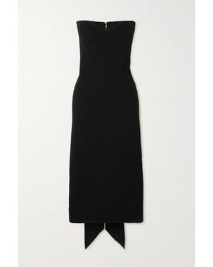 AZ FACTORY Supertech-Superchic Strapless Bow-Detailed Stretch-Cloqué Dress - Black