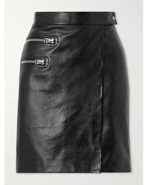 Tom Ford Zip-Detailed Textured-Leather Skirt - Black