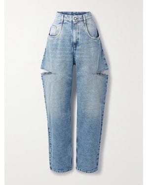 Maison Margiela Hoch Sitzende Jeans Mit Weitem Bein Und Cut-Outs - Blau