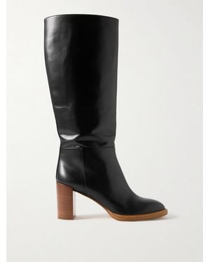 Gabriela Hearst Bocca Leather Knee Boots - Black
