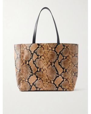 Nili Lotan Keith Medium Animal-Print Leather Tote - Natural