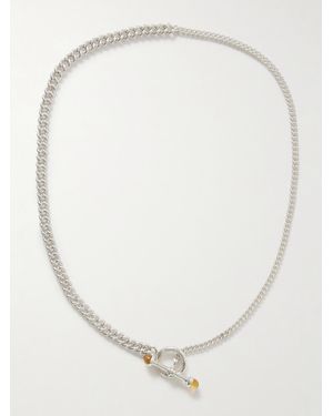 Loren Stewart Scout Barbell Sterling Citrine Necklace - White