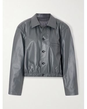 Lemaire Leather Jacket - Grey