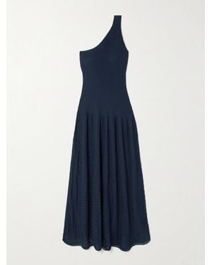 Escvdo Cayo One-Shoulder Cotton Maxi Dress - Blue