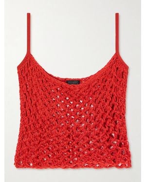 Haight Clara Open-Knit Tank - Red